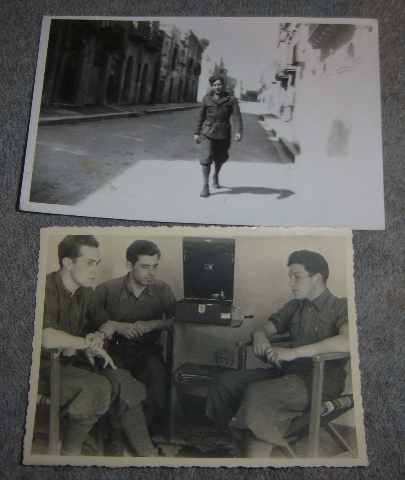 VINTAGE WWII ITALIAN PARATROOPER'S PHOTO LOT OF 2 SICILY