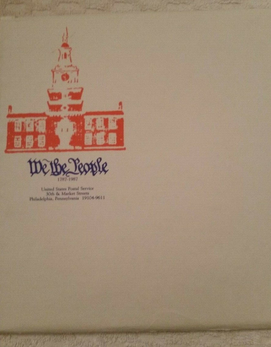 WE THE PEOPLE 1787-1987 USPS PHILA COMPLETE PORTFOLIO 13 PAGES CANCELLED STAMPS