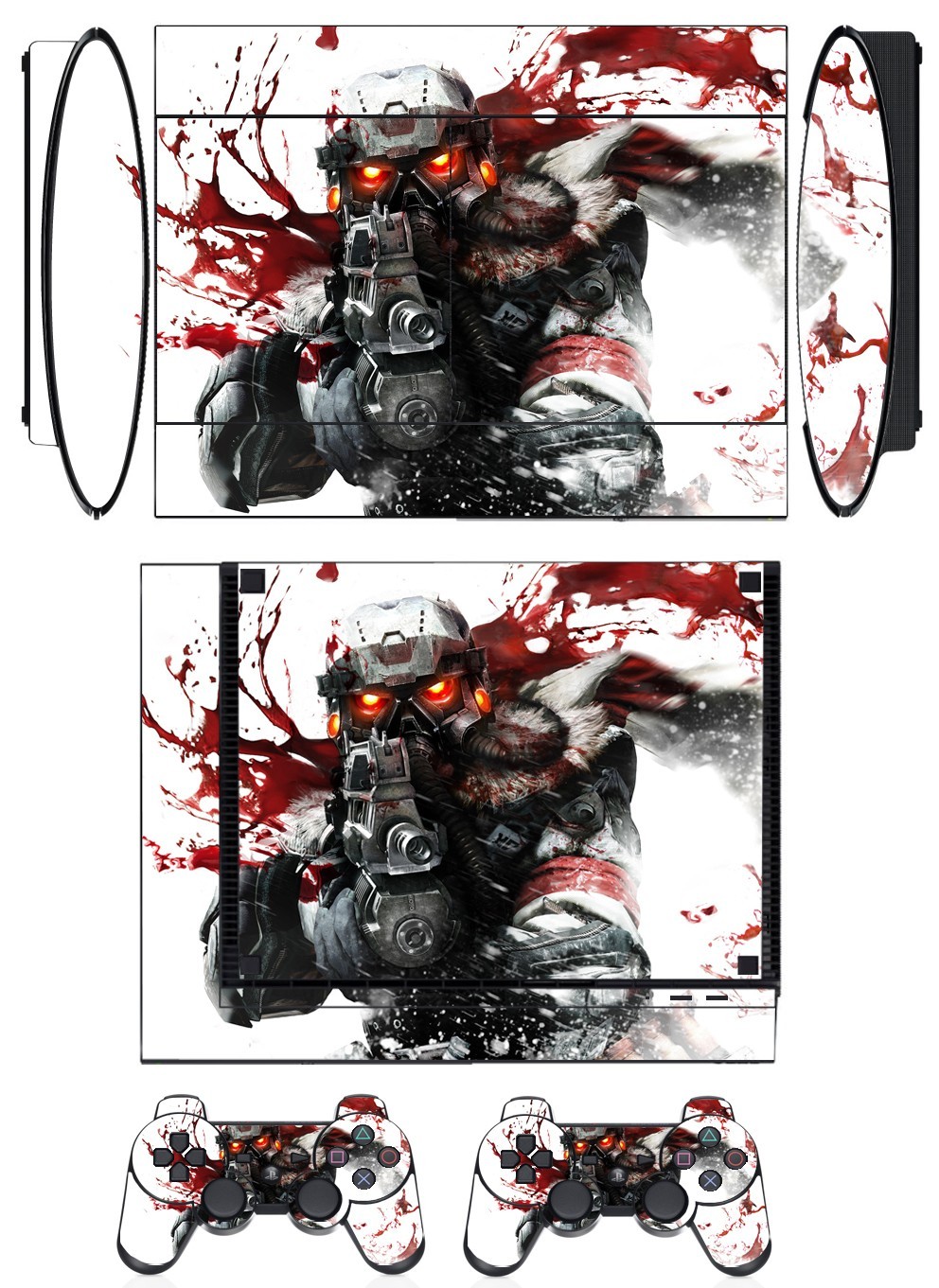 Skin Sticker for PS3 PlayStation 3 Super Slim and 2 controller skins Q254