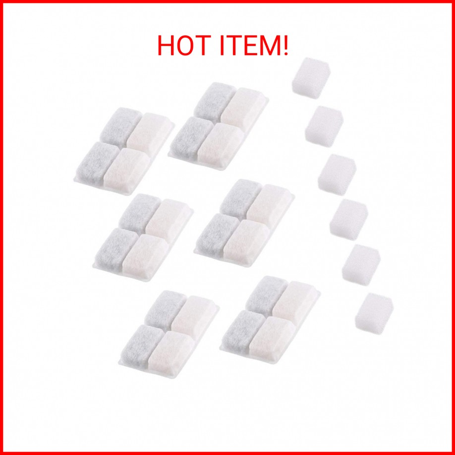 furrybaby Carbon Replacement Filters for Cat and Dog Fountain, Premium Pet Water