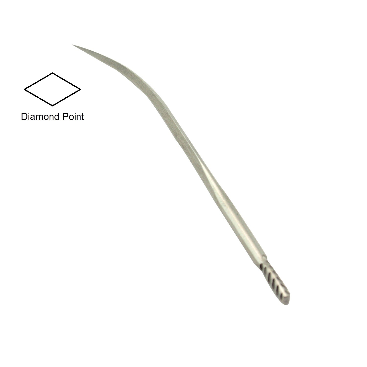 C.S. Osborne Curved Moccasin Awl #M34 (4" Long) Diamond Point
