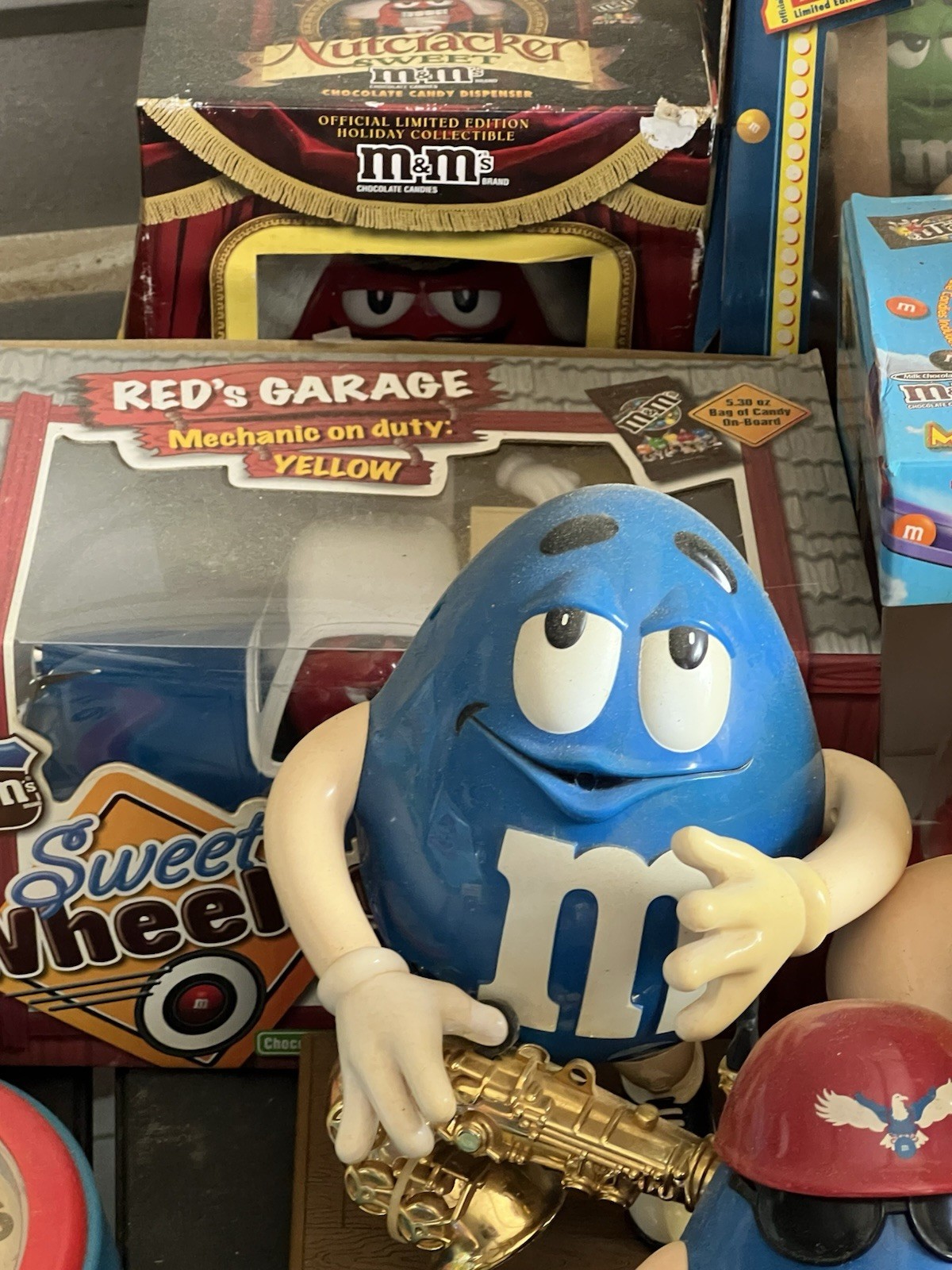 Huge M&M’s Collectible Lot Dispensers Figures Limited Editions Retired Pieces