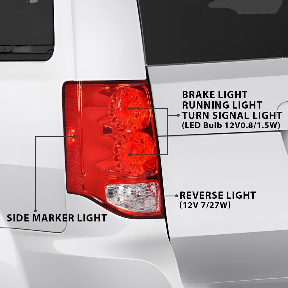Rear Brake LED Taillight Left Driver Side for Dodge Grand Caravan 2011-2020