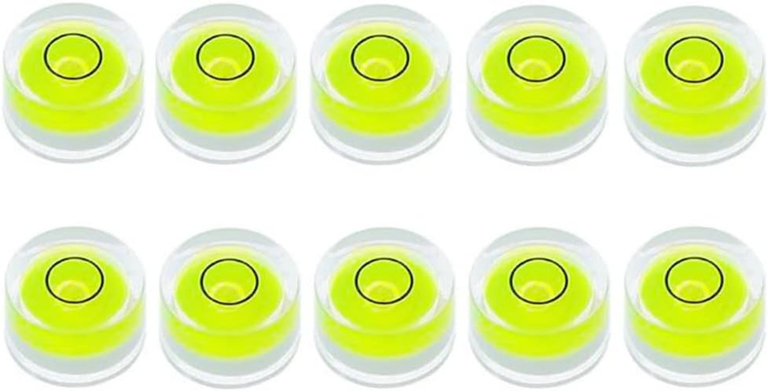 10Pcs Small Circular Bubble Level 10X6Mm Mini round Bullseye Spirit Levels Measu