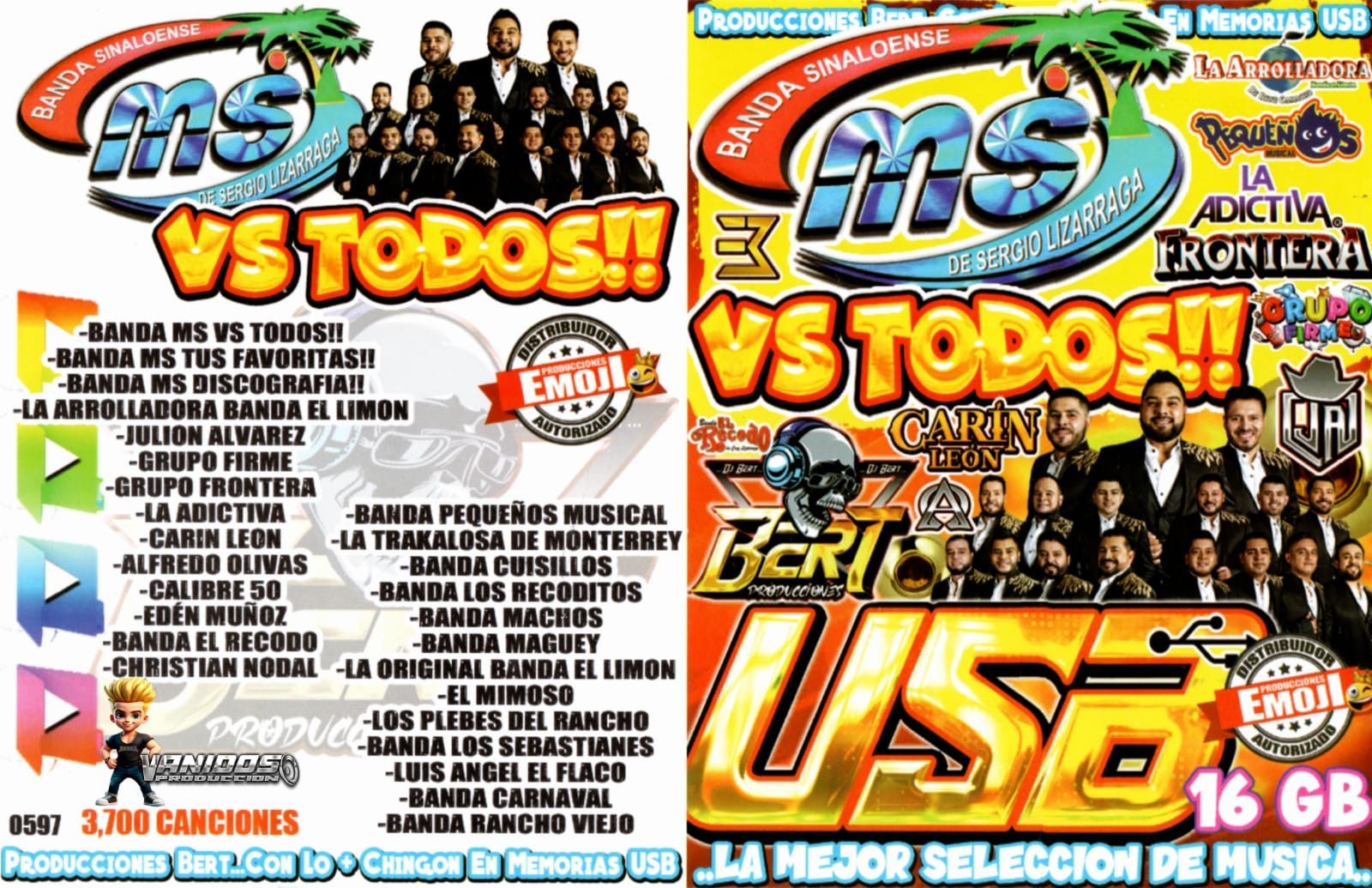 VS TODOS USB 16GB MUSIC COLLECTION