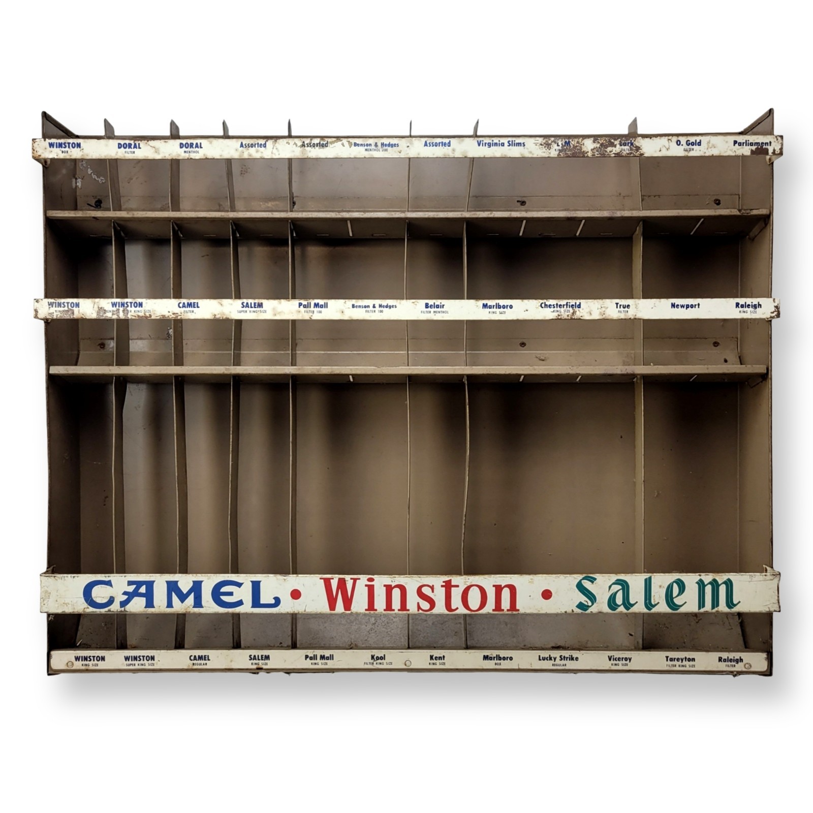 Vintage 1960's AMD Co. Metal Retail Cigarette Display Camel Winston Lucky Strike