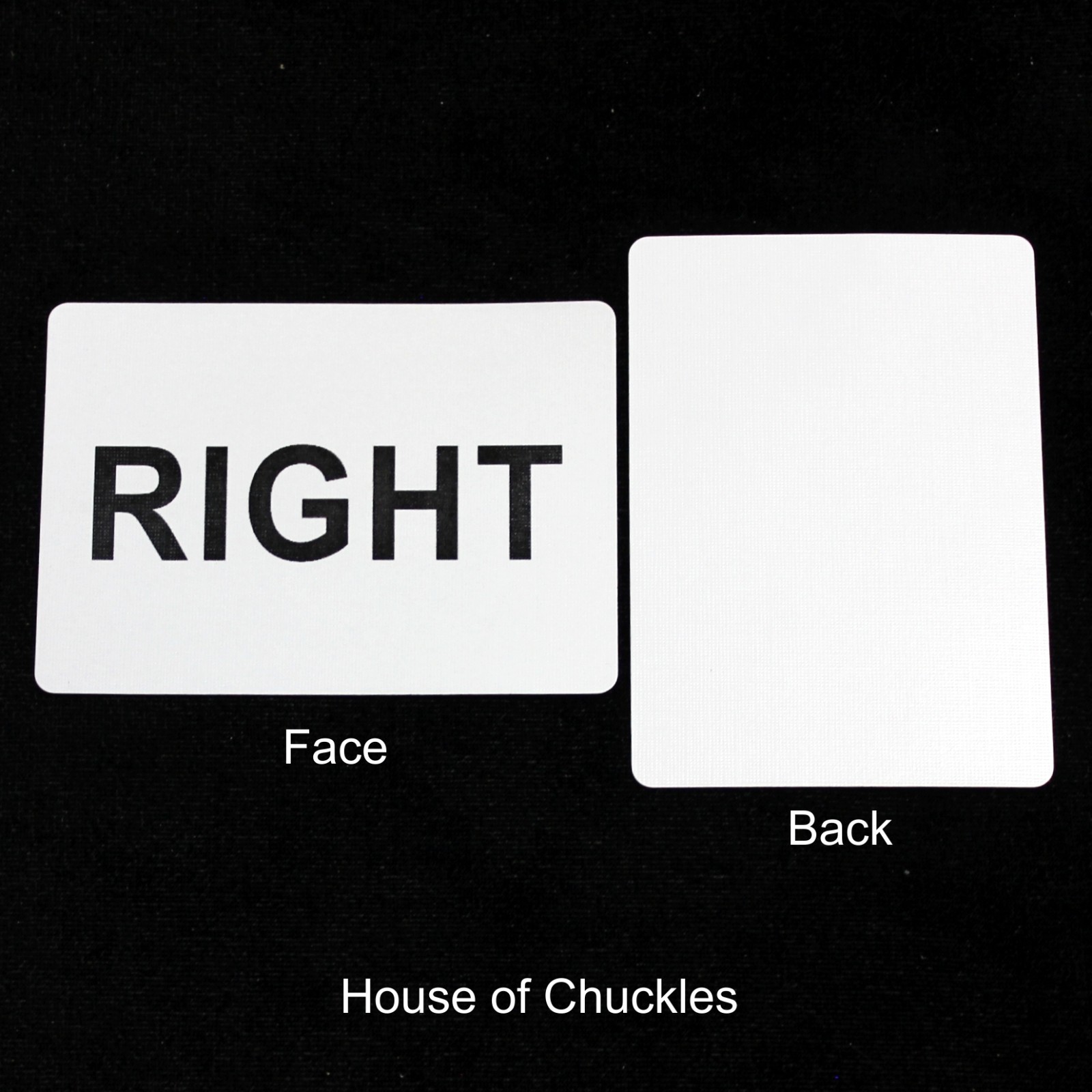 Right, Bicycle Printed Gaff Card, Blank