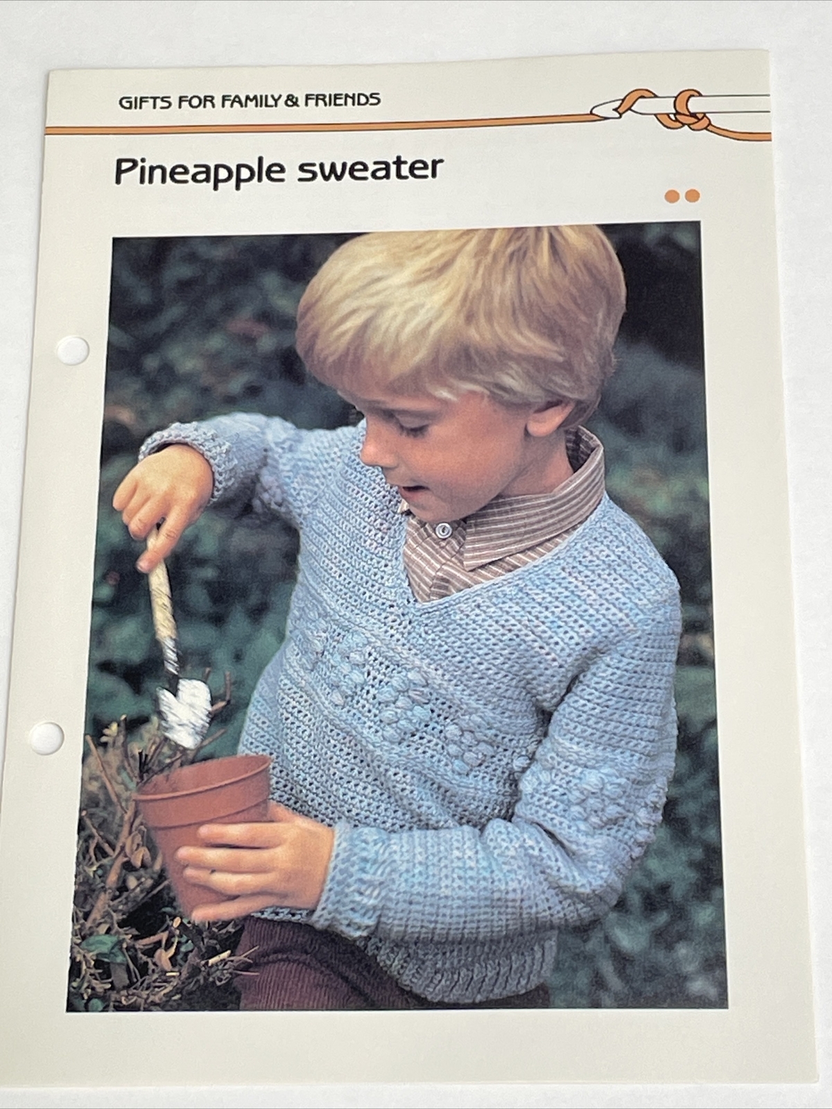 Marshall Cavendish Child's Pineapple Sweater  Crochet Pattern