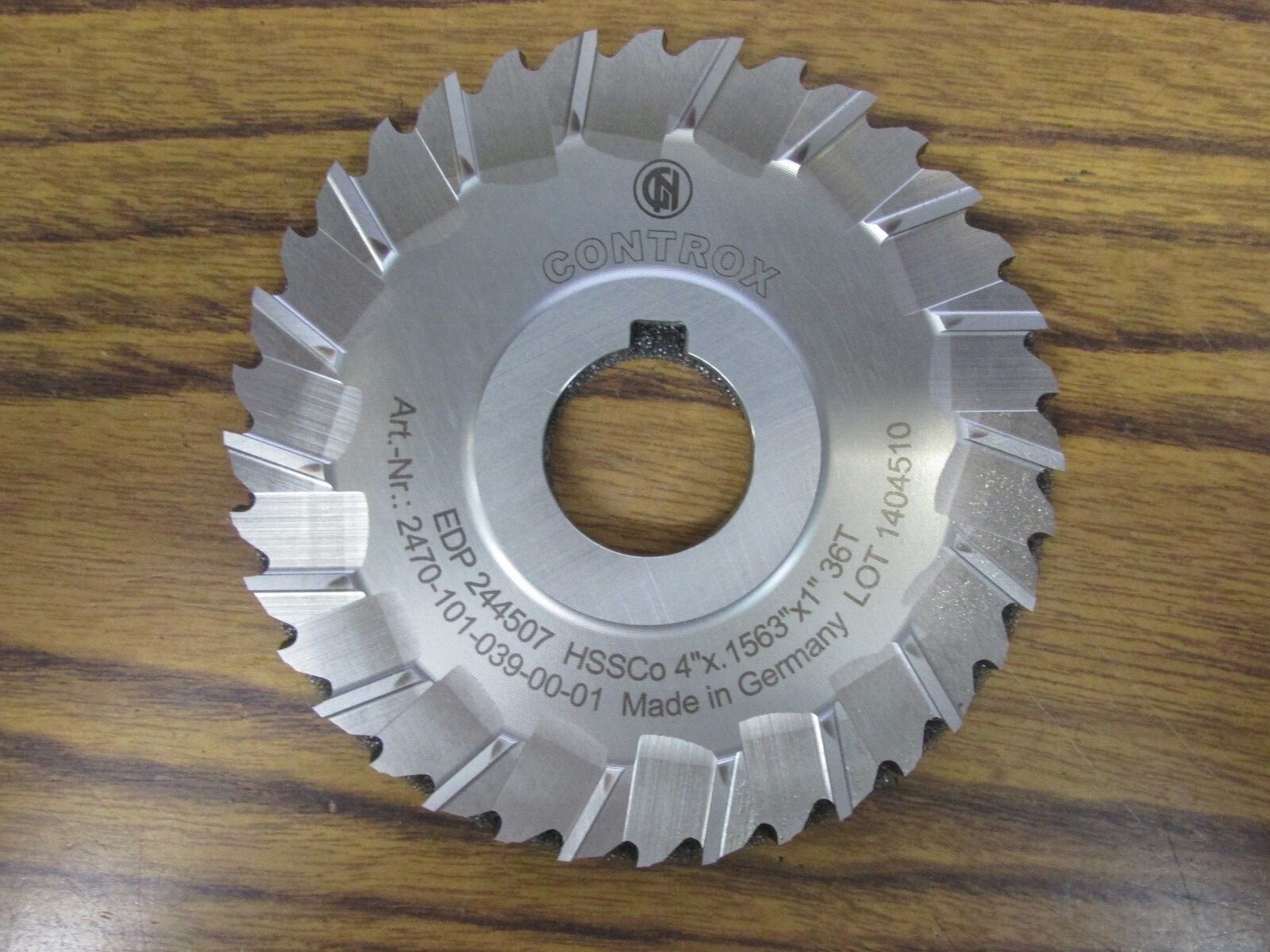 Controx 4.0" x .1563" x 1.0" HSSCo Milling Cutter 36 Staggered Teeth