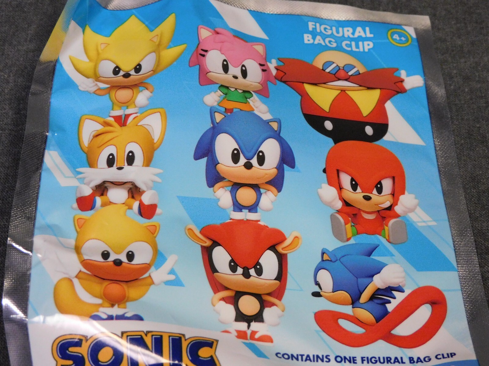 Sonic NEW * Mighty Clip * Blind Bag Series 4 Figural Key Chain Monogram