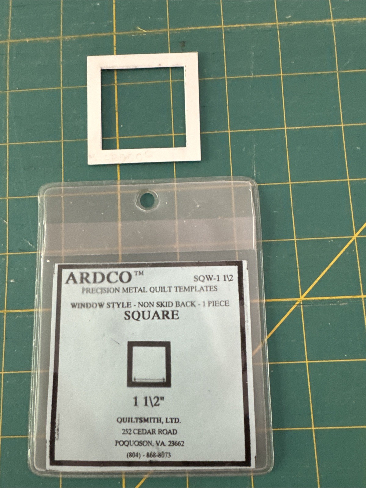 Ardco Precision, Metal Quilt Templates – One And A Half Inch Square