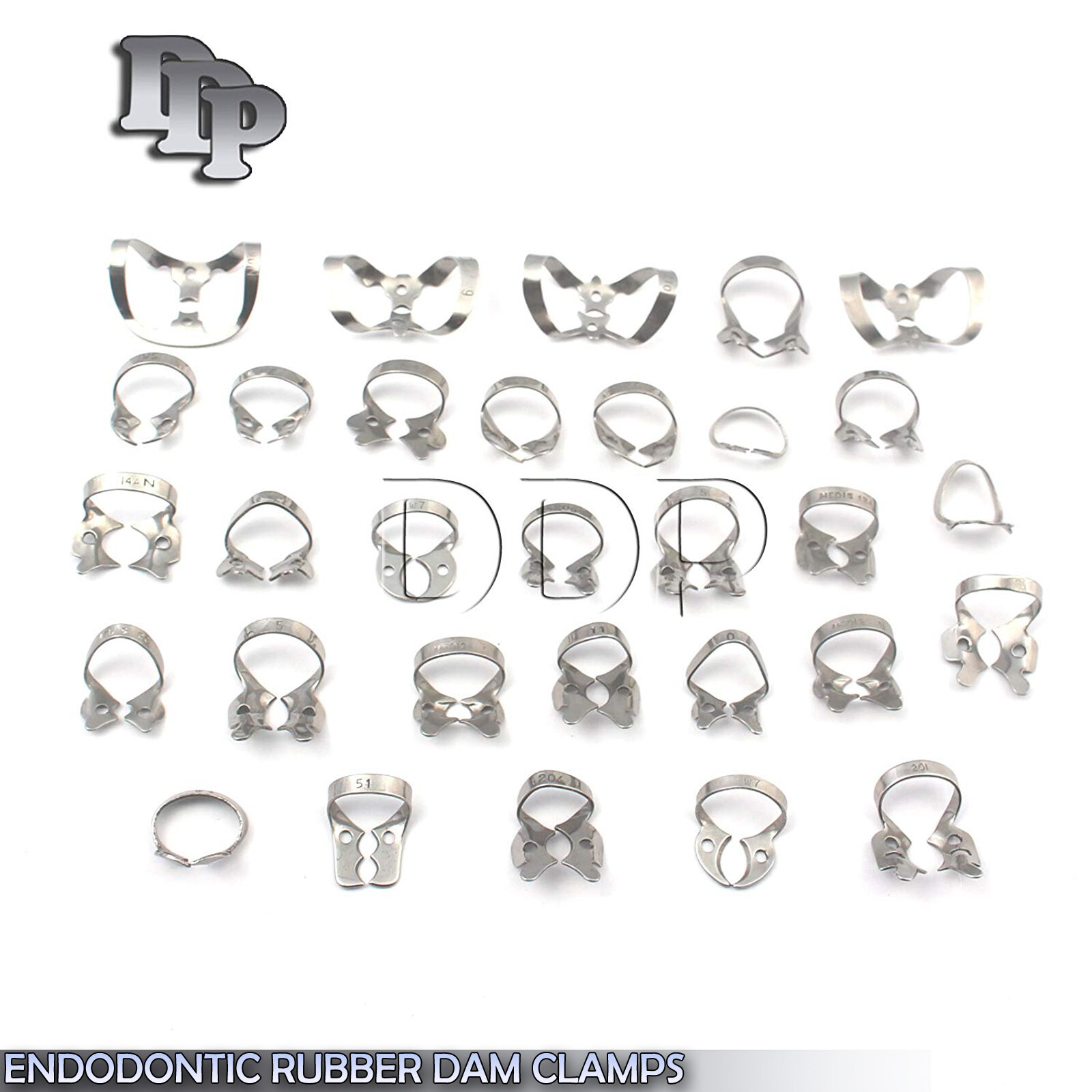 37 ENDODONTIC RUBBER DAM CLAMP Dental Instruments