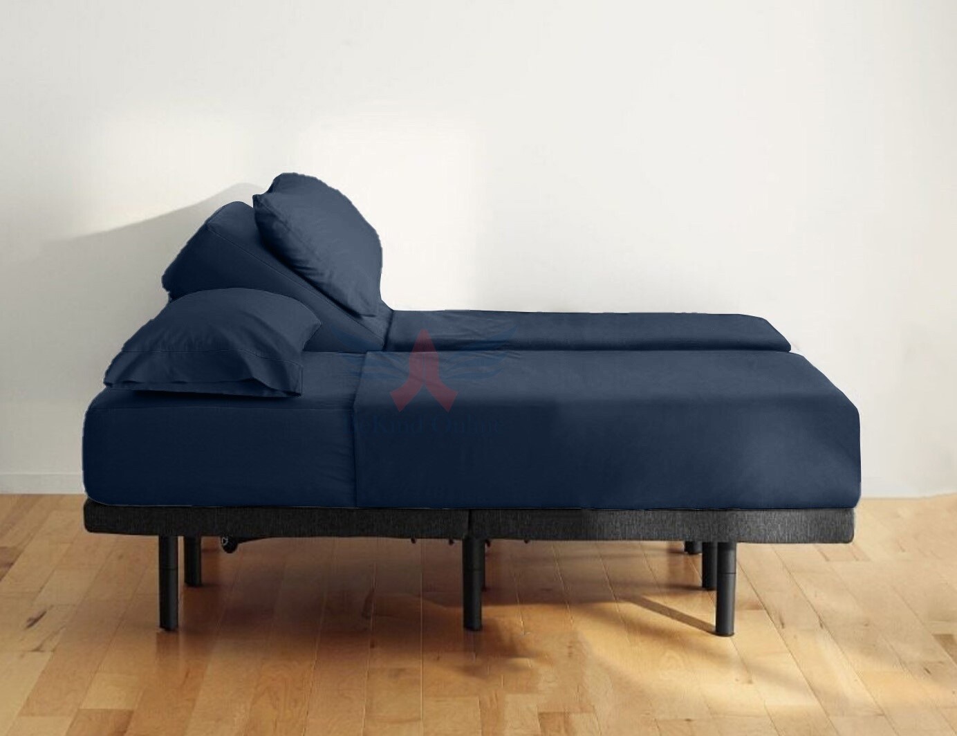 Split King Sheet Set for Adjustable Bed, 1000-TC, 100% Egyptian Cotton 15" Deep