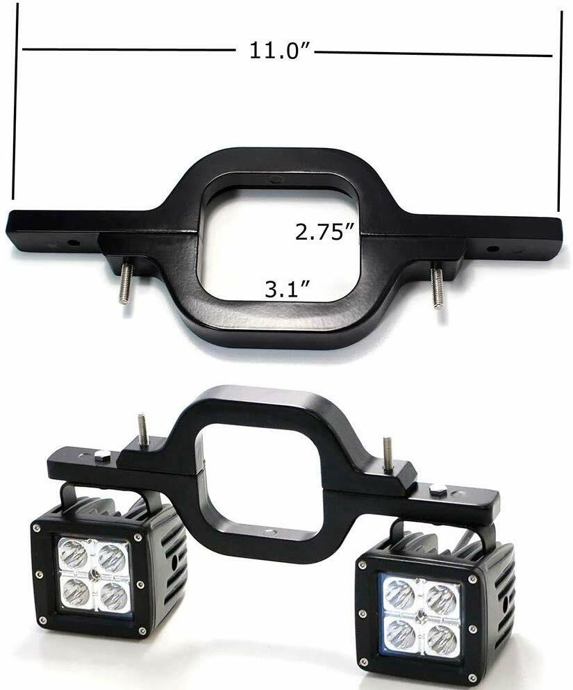 Tow Hitch Mount Bracket 4'' LED Work Light Pods Off Road Driving Backup Reverse