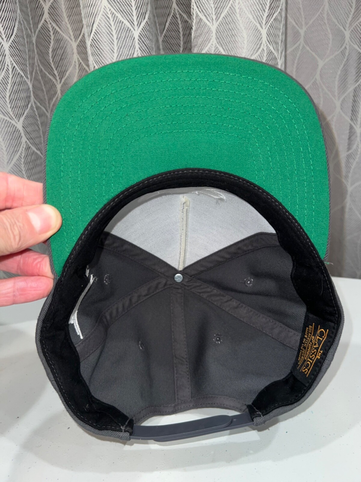 Gray with White Embroidered Bee on Hat Cap Snapback Stevie Monce Yupoon EUC