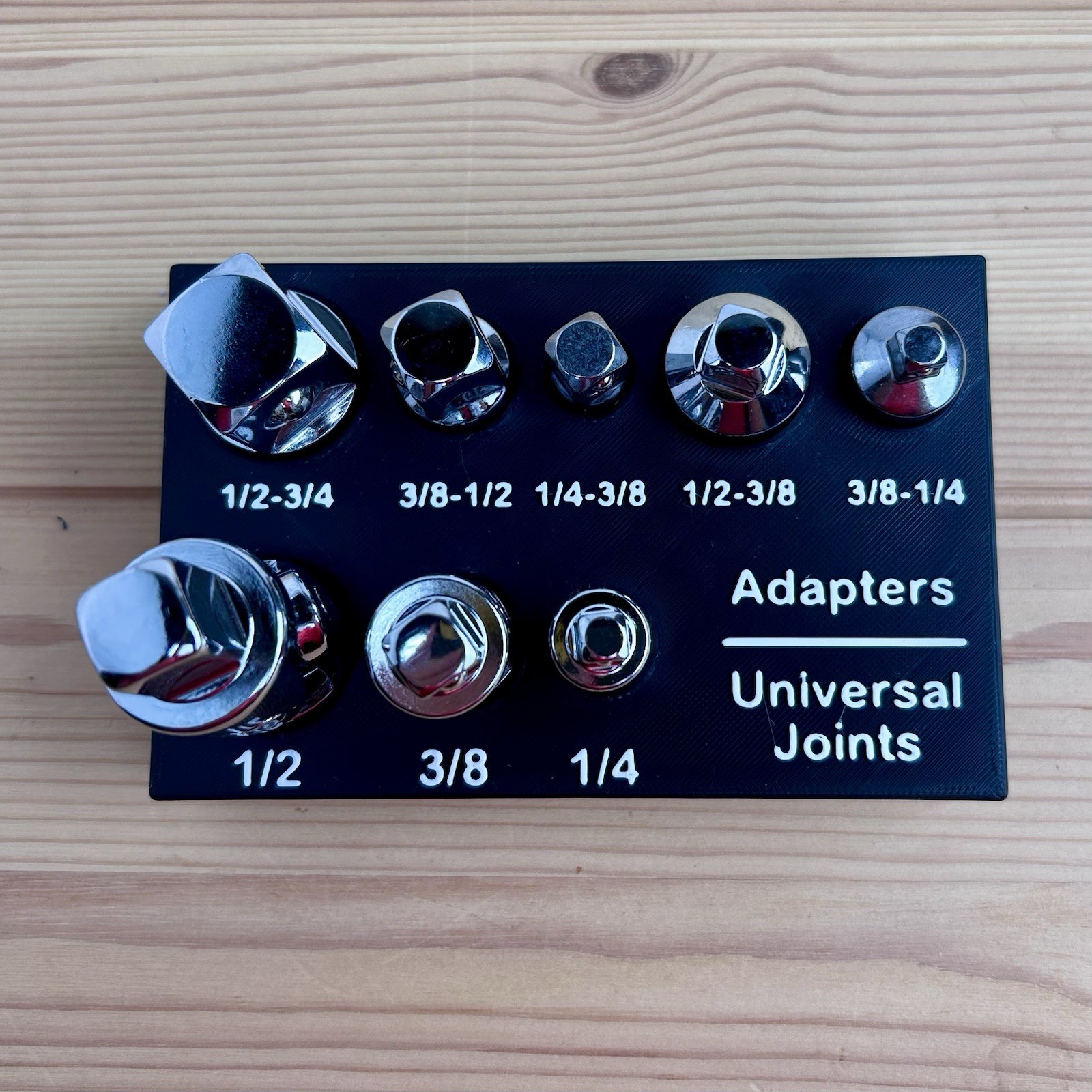 Organizer for CRAFTSMAN Socket Adapters and Universal Joints