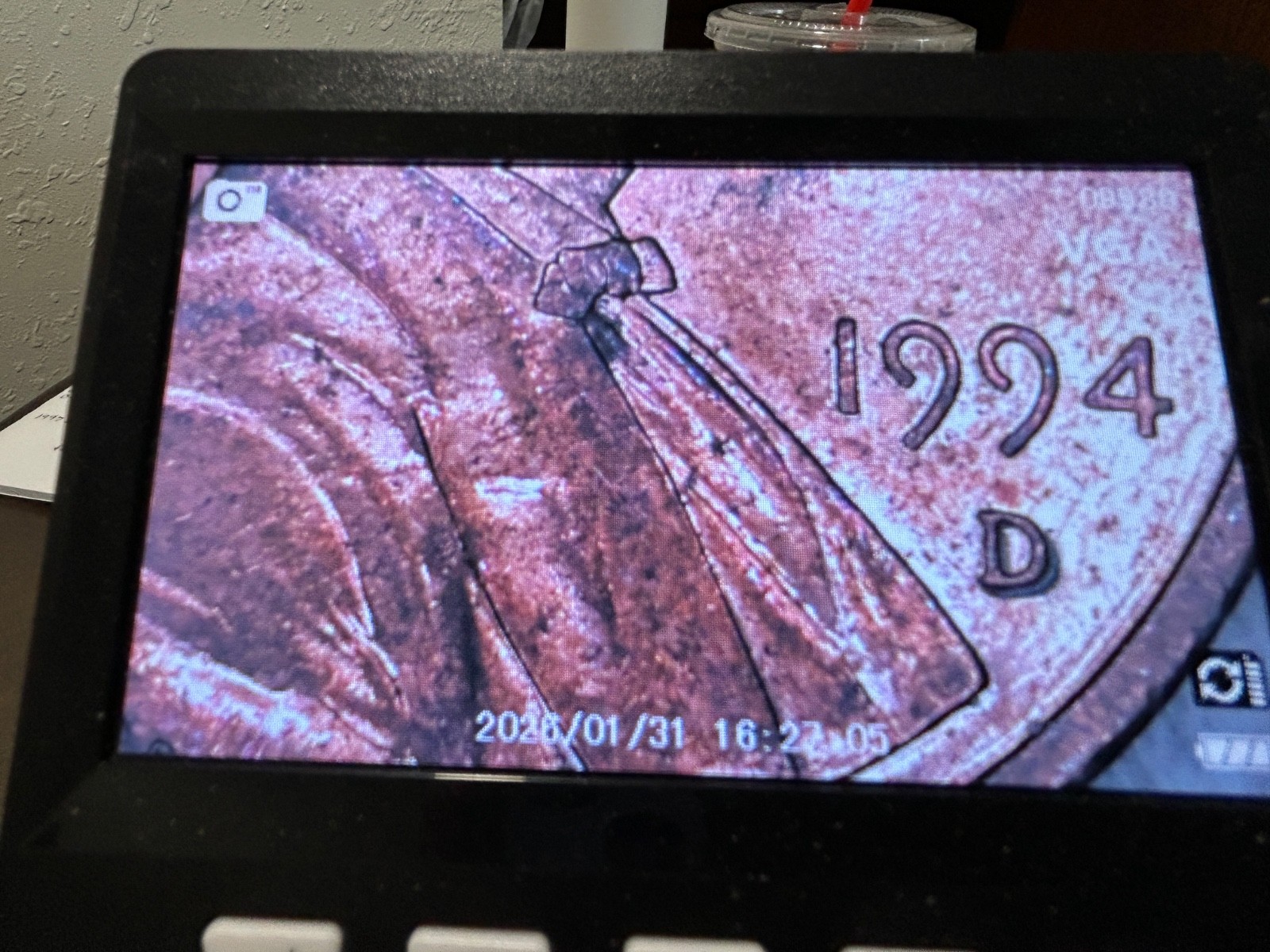 1994d d over d penny repunched 2.5g