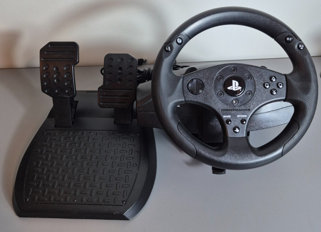 Thrustmaster T80 PlayStation PS3 PS4 Racing Steering Wheel & Pedals Wired Black