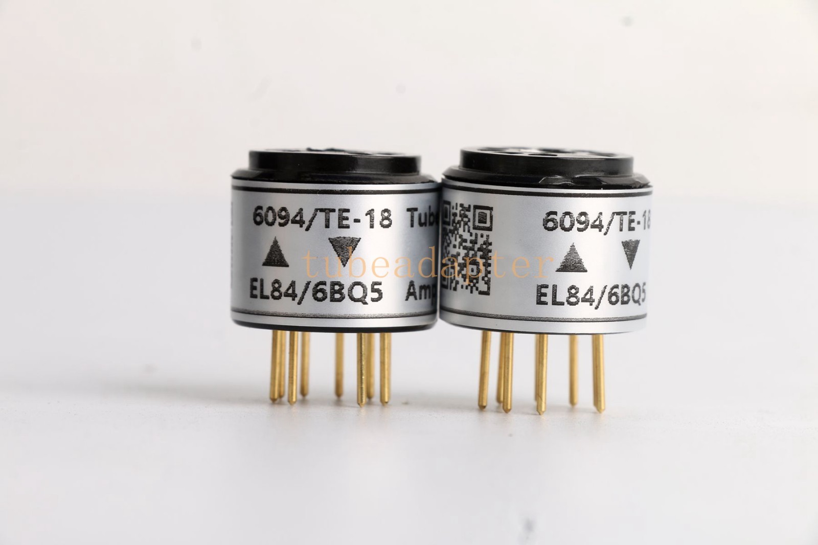 Pair 2pcs EL84 6BQ5(amp socket) to Bendix 6094 TE-18 tube converter adapter