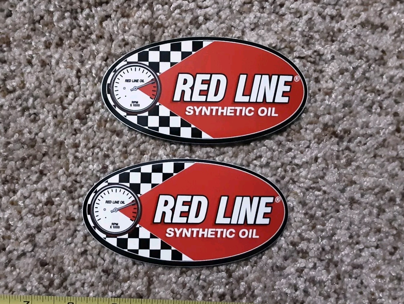 Lot of 2 Red Line Racing Oil Racing Decals Stickers NHRA Nascar PDRA Outlaw