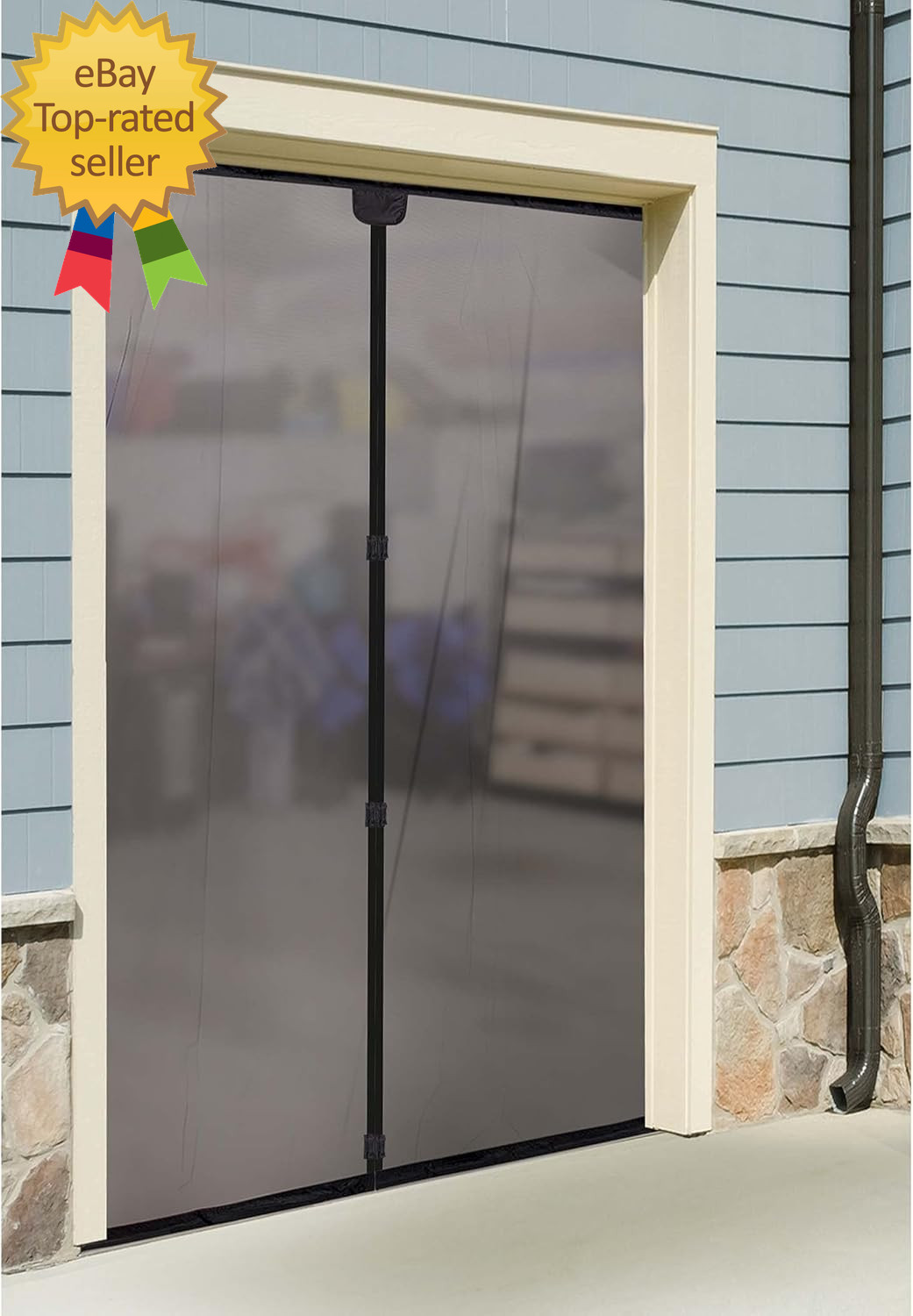 Single Garage Door Screen, 7'X8' easy to use and handle