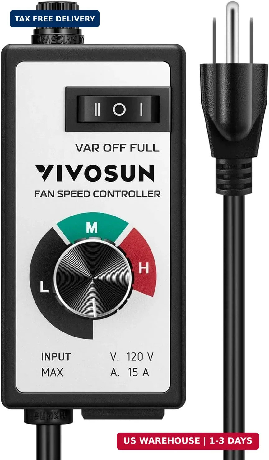 Variable Fan Speed Controller, Speed Adjuster for Inline Duct Fan in Ven