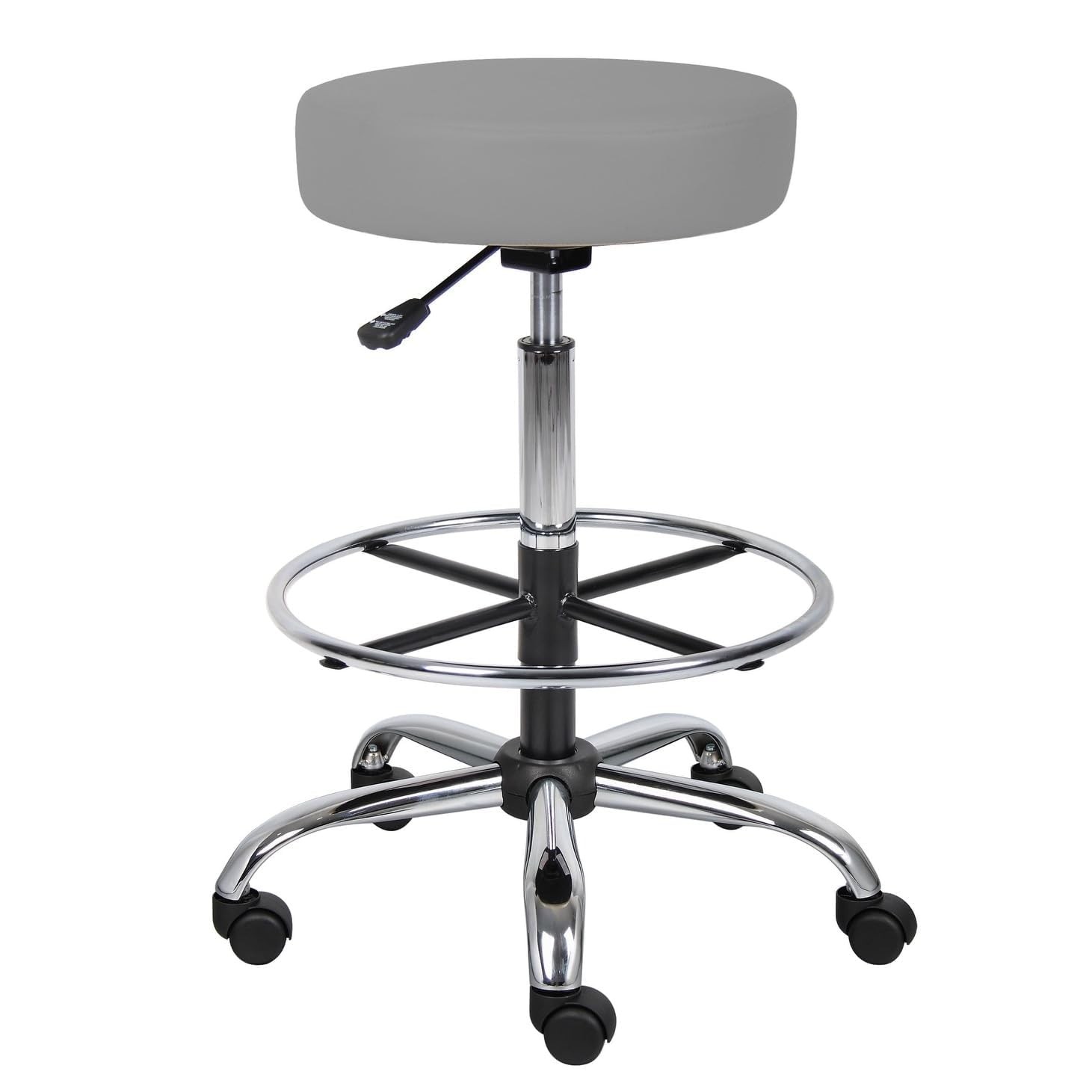 Boss Office Be Well Medical Spa Drafting Stool, Black, Low-Back