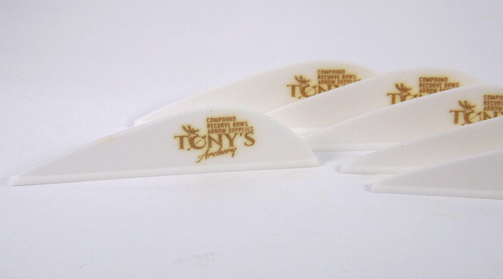 2.5" Vanes Tonys All New Super Wave Archery Vanes White 50PK TNYSWV3343B