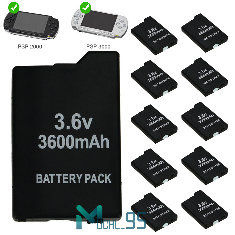 1/2/5/10 Pack Rechargeable Battery for Sony PSP 2000 PSP 3000 Slim 3.6V 3600mAh