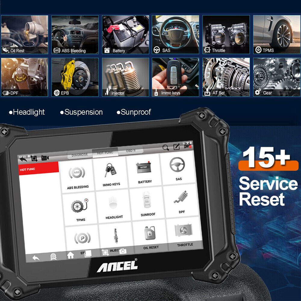 ANCEL V6 OBD2 Scanner Bi-directional Scan Tool All System Diagnostic Active Test