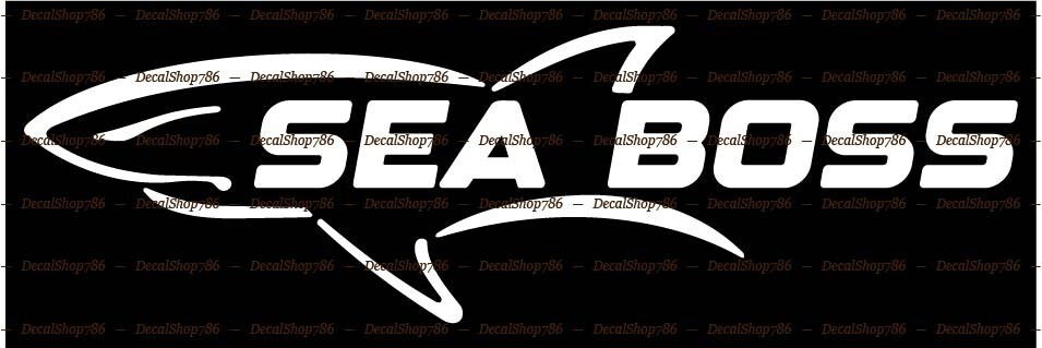 Sea Boss Boats -Outdoor Sport- Car/SUV/Truck Vinyl Die-Cut Peel N' Stick Decals