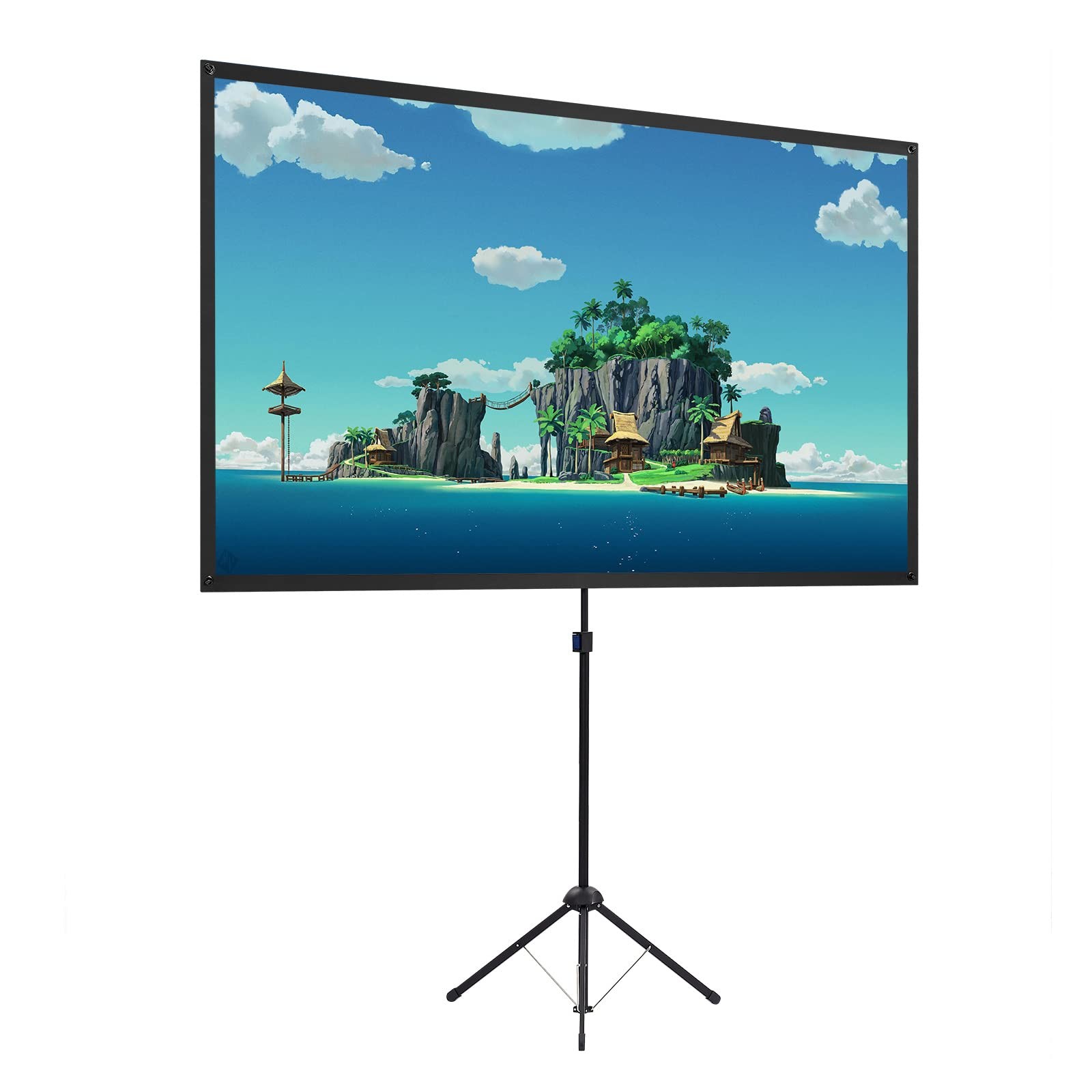 Projector Screen with Stand, Portable Projector Screen and Stand, 60 Inch 16:...