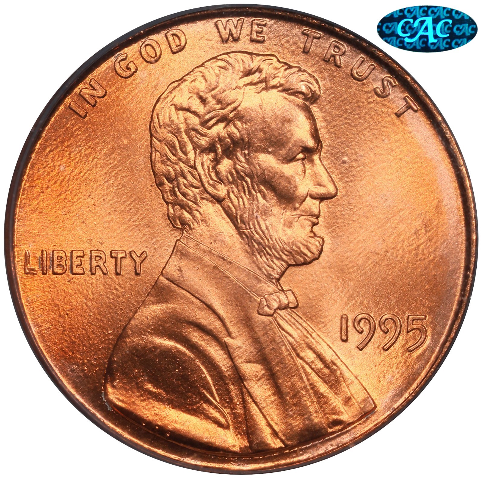 1995 Doubled Die Obverse Lincoln Cent PCGS CAC MS 68 RD Variety DDO Coin 1C