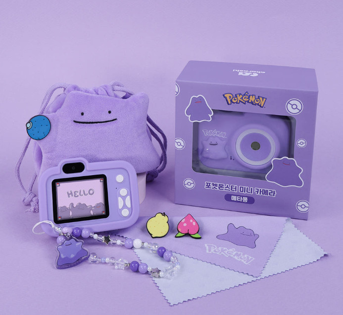 Pokemon Ditto Mini Digital Camera 8GB SD Card Official Korea