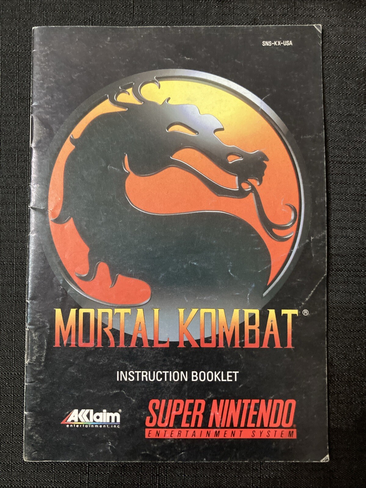 Mortal Kombat SNES Manual Only