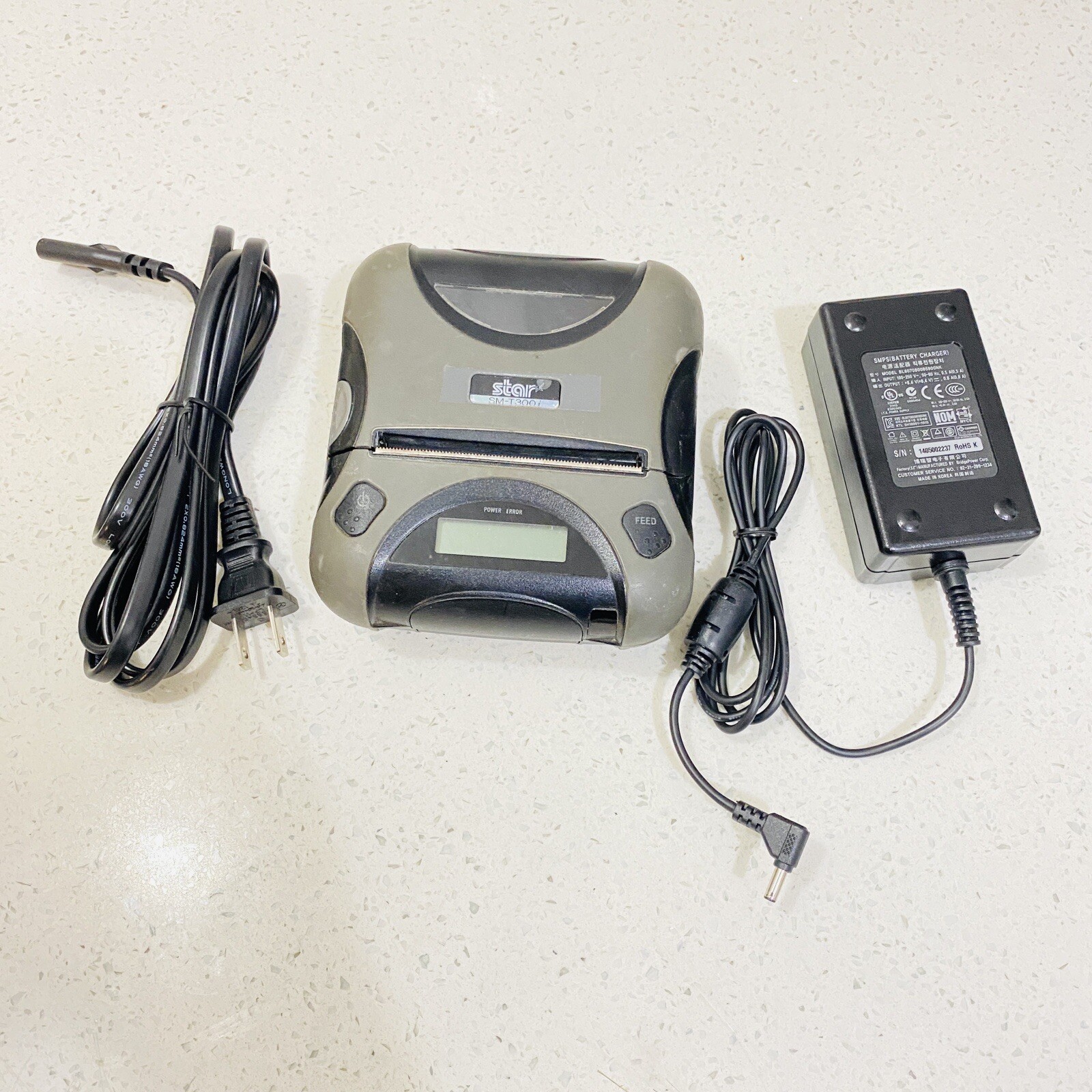 Star Micronics SM-T300I (WSP-i350) Portable Bluetooth Receipt Printer & Adapter