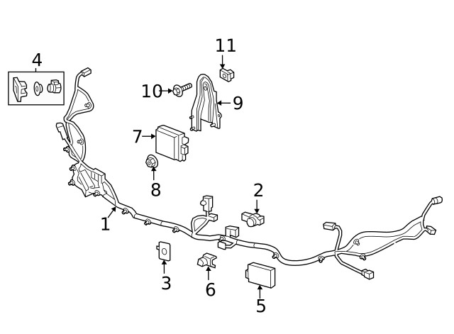 Genuine GM Forward Range Radar Bracket 84083984