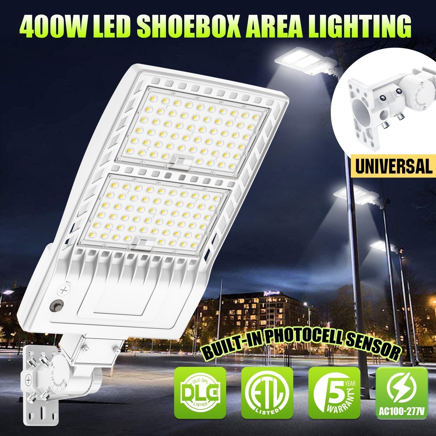 400W/320W/240W LED Parking Lot Light 5000K LED Commercial LED Area Security Lamp