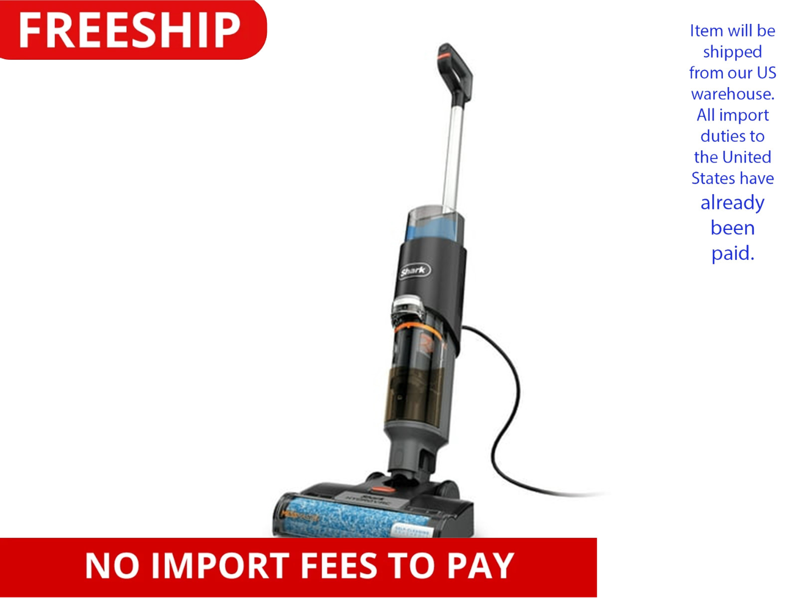 Shark HydroVac MessMaster WD160 3-in-1 Wet Dry Vacuum Mop Self-Clean Hard Floors