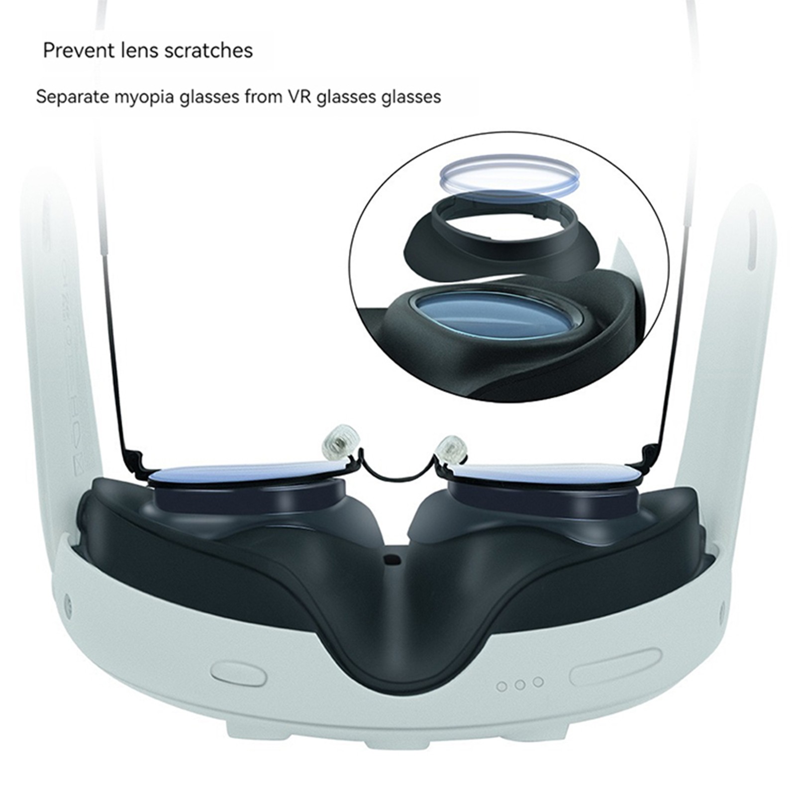 For Quest 3 VR Glasses Lens Protector Frame VR Headset Mirror Anti-scratch Frame