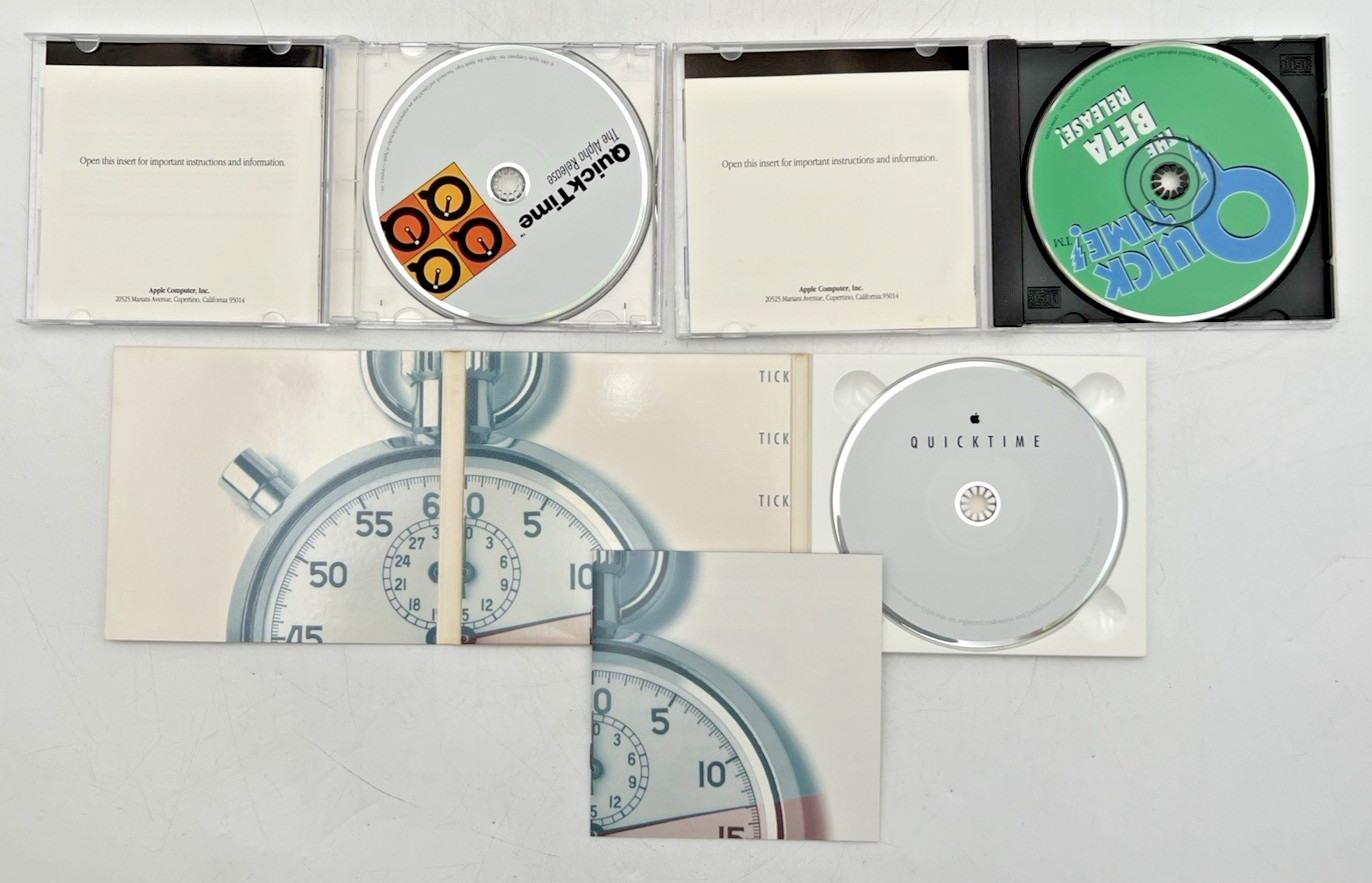 1991 QUICKTIME ALPHA, BETA & TICK VERSION 1.0 APPLE DEVELOPER GROUP