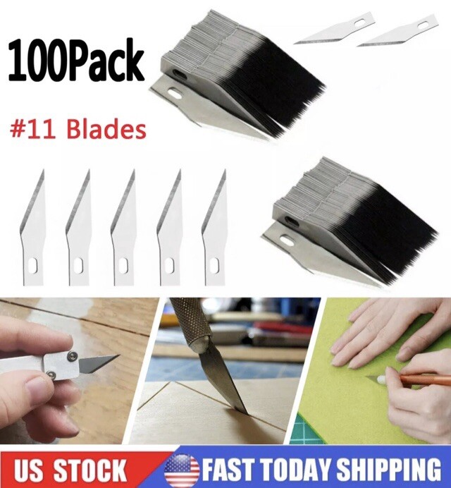 100 pcs for X-ACTO Knife Scoring Sharp Blades EXacto Set Pack Hobby Crafts ArtsQ