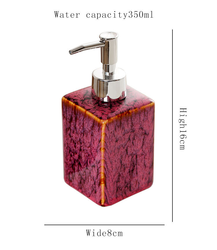 350ml Ceramic Soap -Shampoo Dispenser, Bathroom-Kitchen Accessory