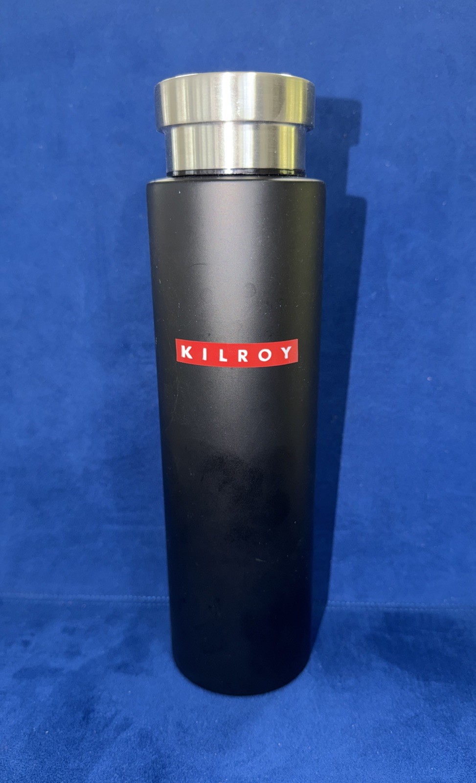 HYDRO SOUL Vacuum Insulated matte black stainless steel W/the word "KILROY".