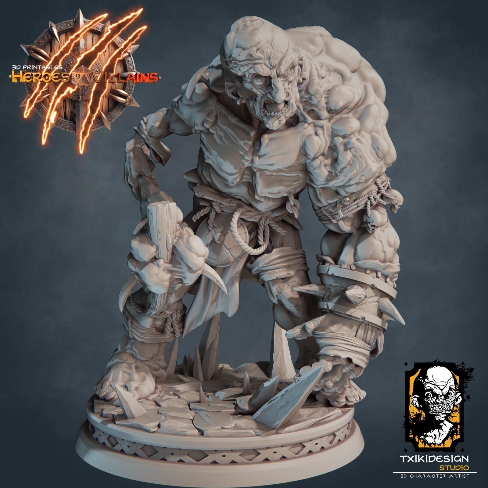 Dungeons & Dragons HD Resin Print - 53mm Base - Huge Giant - Fomorian