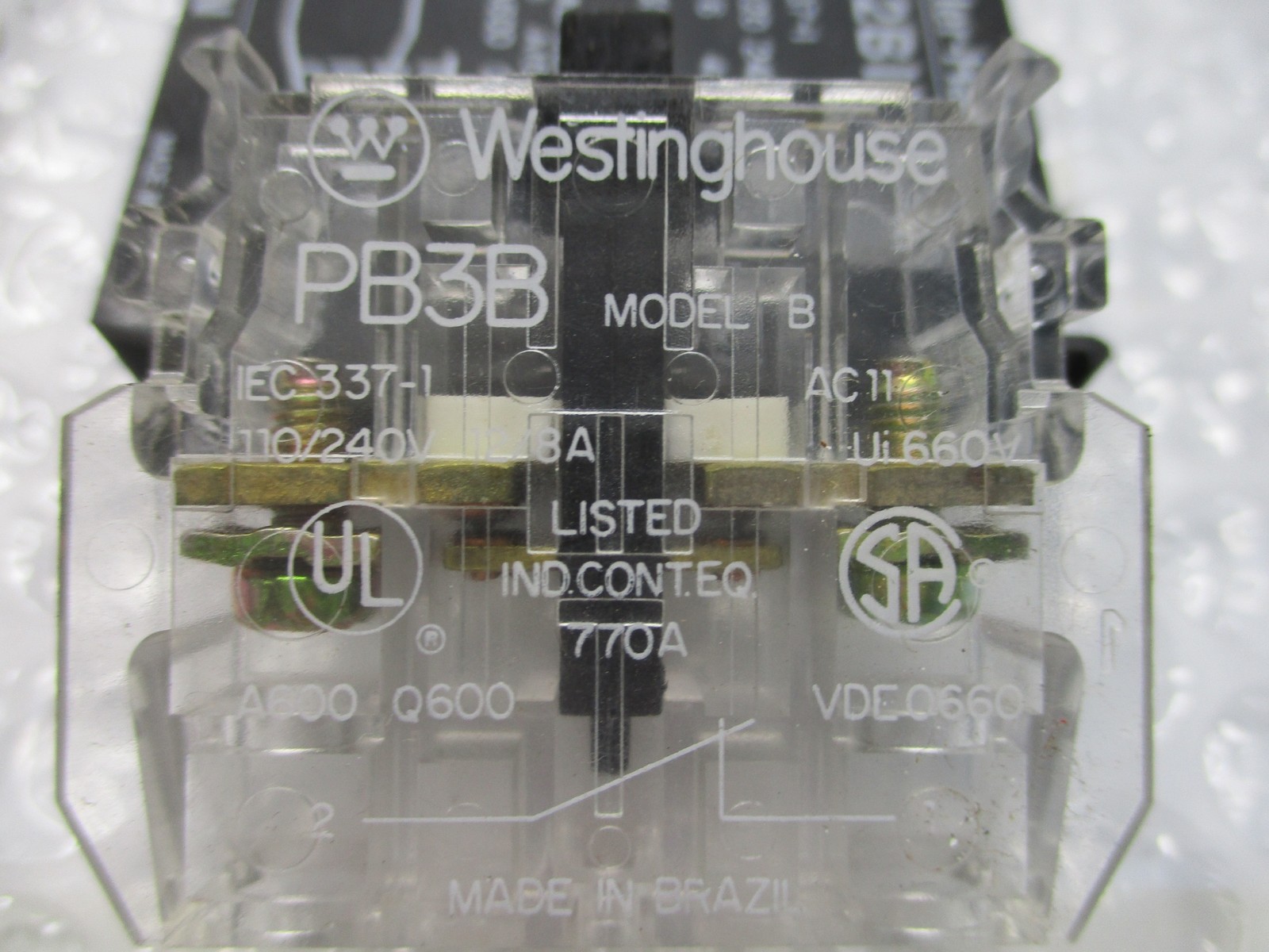 WESTINGHOUSE PB3B CONTACT BLOCK NSNP