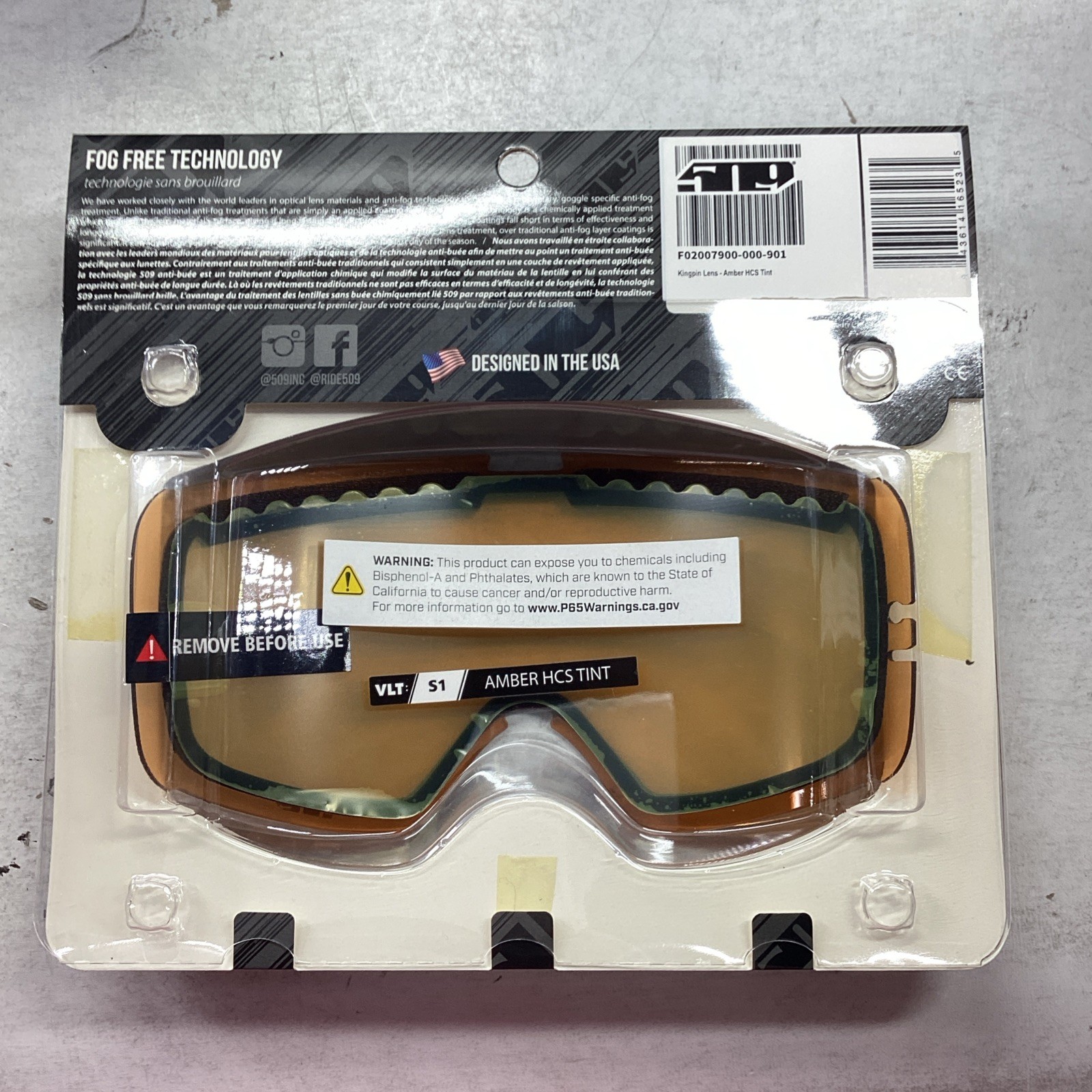 509 Kingpin Replacement Lens Amber HCS Tint
