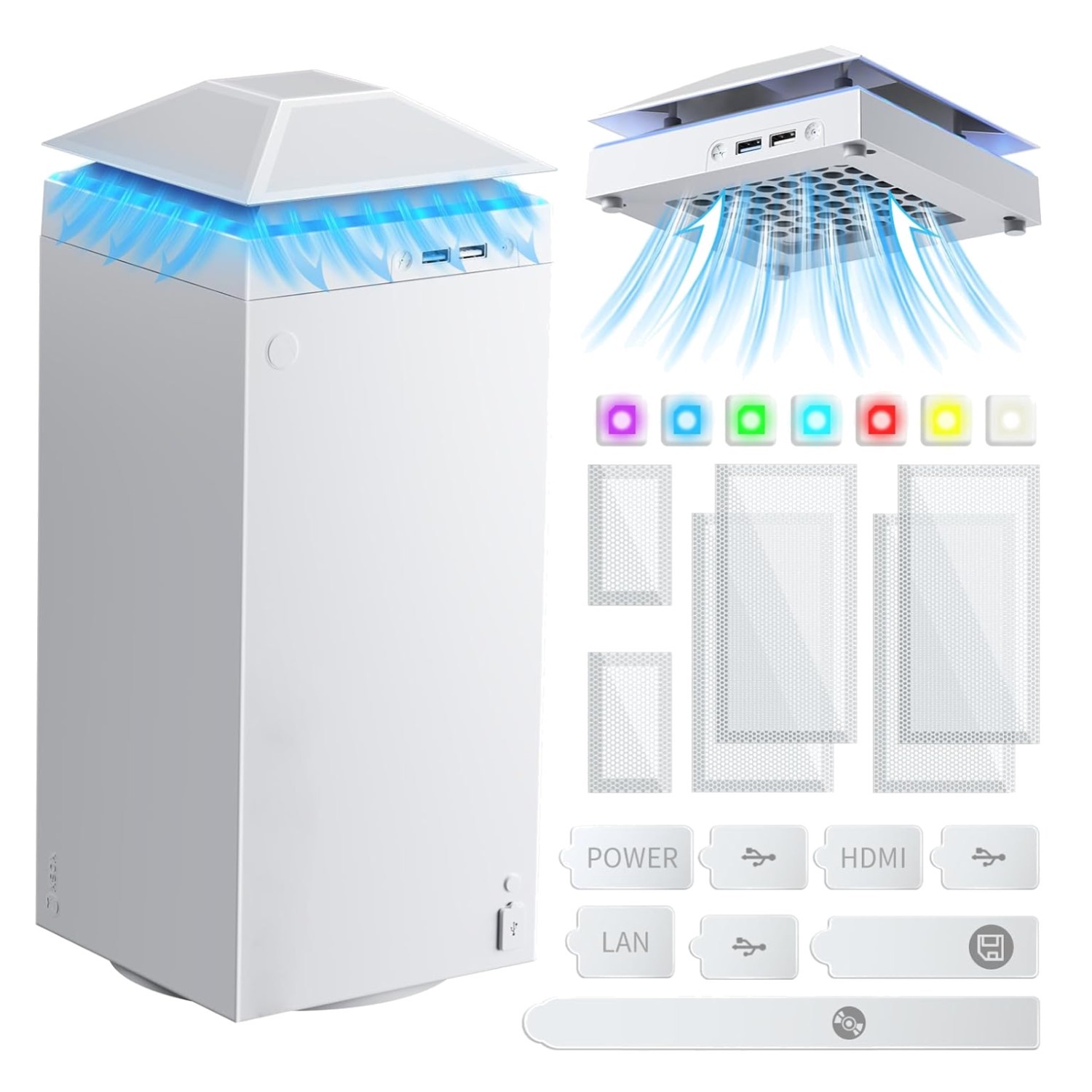 Xbox Series X Cooling Fan with Colorful Light Strip
