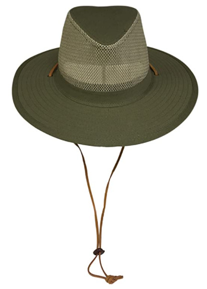 Cowboy Elysiumland Safari Olive Outdoor Beach Panama Chin Strap SPF 50 Men's Hat