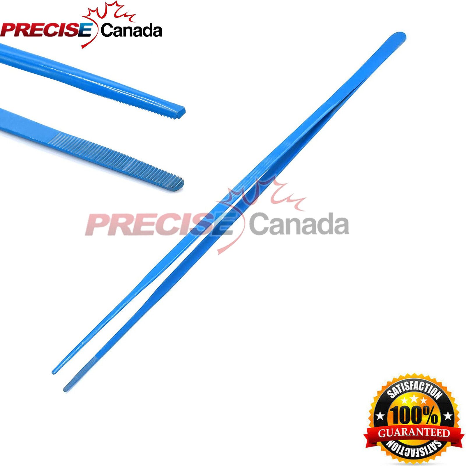 Fish Aquarium Cleaner Straight Tweezer Blue Coated Thumb Dressing 24" Extra Long